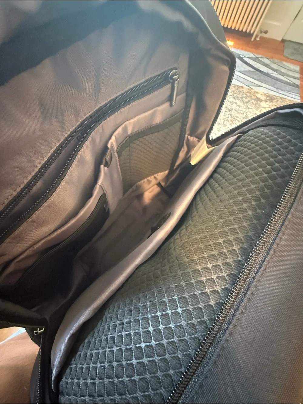 Men's Black Nylon Backpack Tote - Versatile Carry Bag